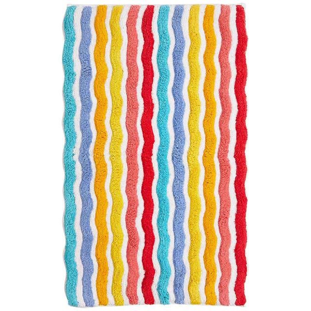 M&S Pure Cotton Rainbow Squiggle Bath Mat GOODS M&S   