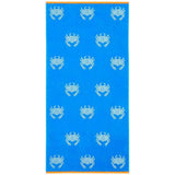 M&S Pure Cotton Crab Beach Towel Blue GOODS M&S   