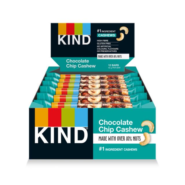 KIND Chocolate Chip Cashew Snack Bar   12 x 40g