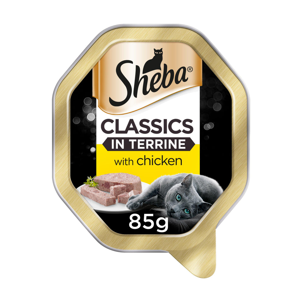 Sheba Classics Wet Cat Food Tray Chicken in Terrine 85g