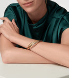 Cartier large Trinity bracelet white rose yellow gold 4.4mm (British brand)