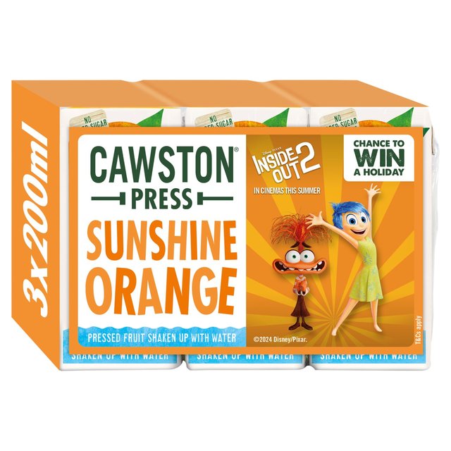 Cawston Press Sunshine Orange Juice Drink   3 x 200ml GOODS M&S   