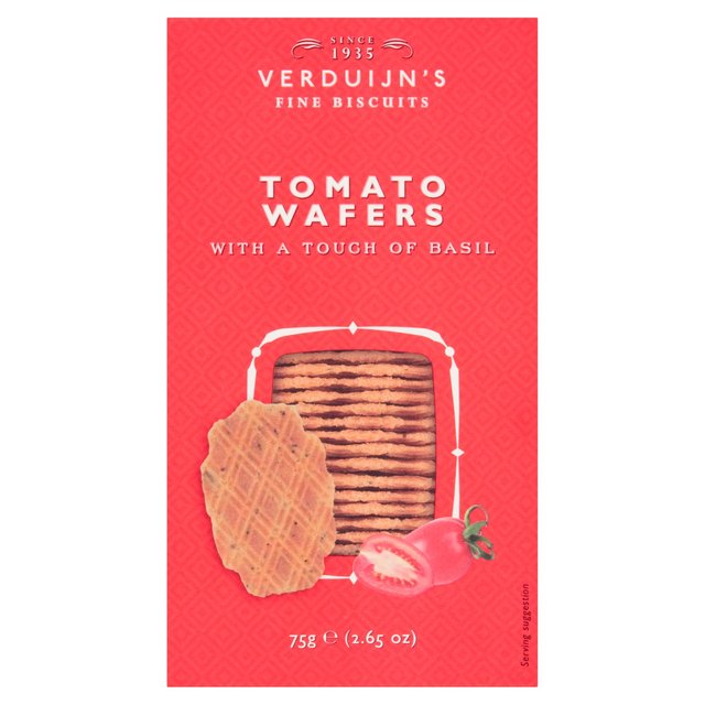 Verduijn Cheese Wafers with Basil & Tomato   75g GOODS M&S   