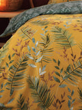 Furn Mustard Yellow Mazari reversible duvet cover and pillowcase set - British product