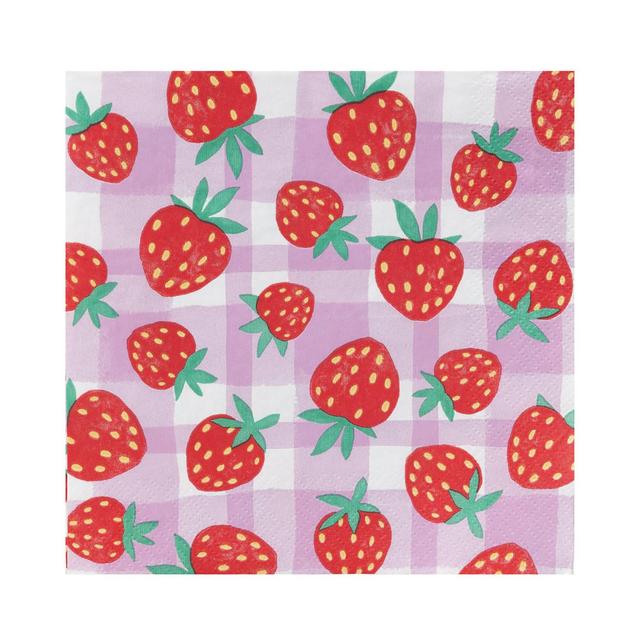 Strawberry Paper Party Napkins   20 per pack GOODS M&S   