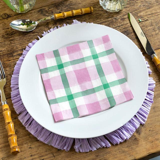 Lilac & Green Paper Party Napkins   20 per pack