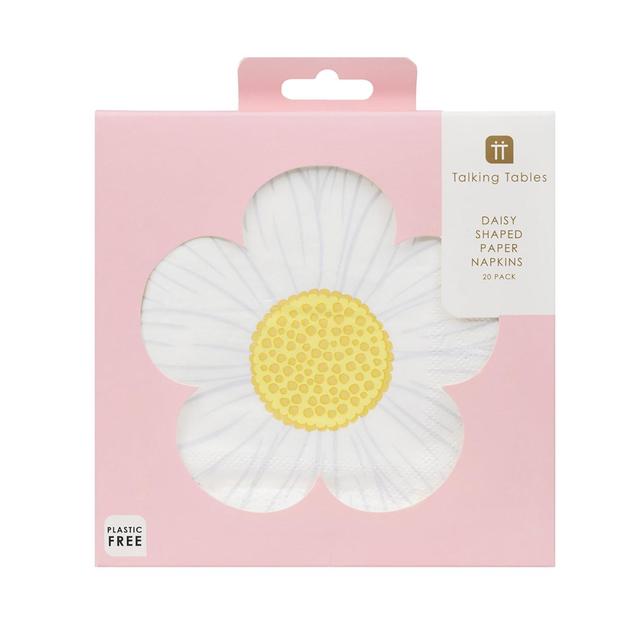 Daisy Shaped Paper Party Napkins   20 per pack GOODS M&S   