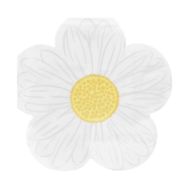 Daisy Shaped Paper Party Napkins   20 per pack GOODS M&S   