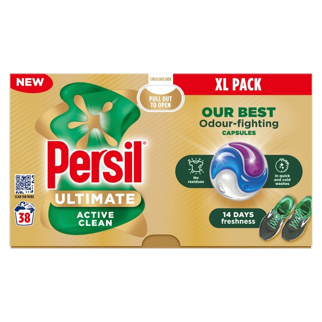 Persil Ultimate Active Clean Laundry Washing Capsules   38 per pack