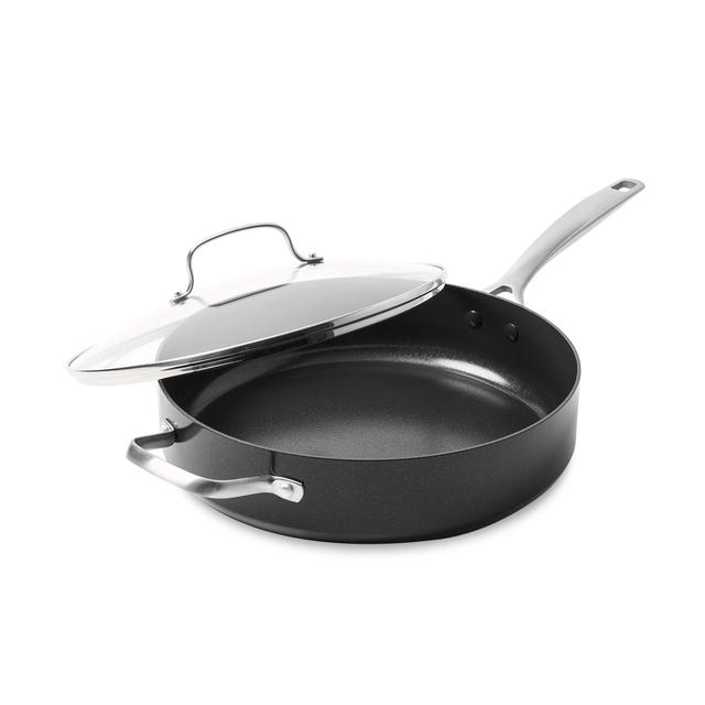 GreenPan Copenhagen Aluminium Non-Stick 28cm 4.3 Litre Skillet with lid GOODS M&S   