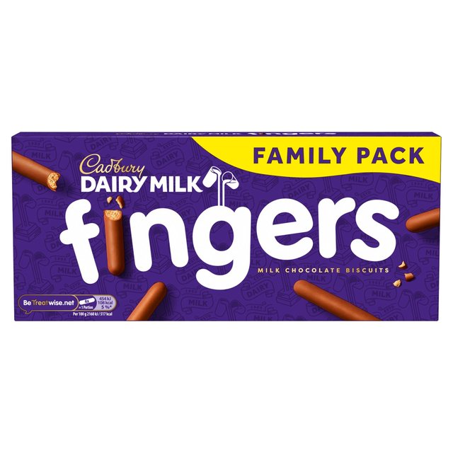 Cadbury Dairy Milk Fingers Milk Chocolate Covered Biscuits   189g GOODS M&S   