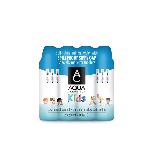 AQUA Carpatica Kids Sportscap Still Natural Mineral Water   12 x 250ml GOODS M&S   