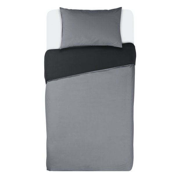 Habitat two tone grey and black bedding set single, imported from the UK