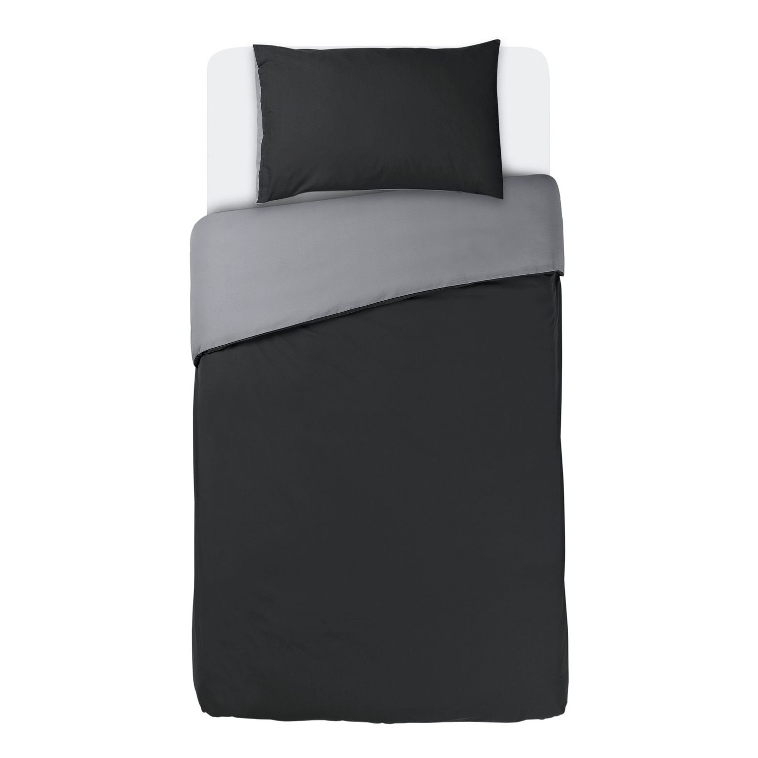 Habitat two tone grey and black bedding set single, imported from the UK