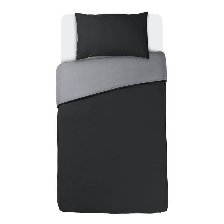 Habitat two tone grey and black bedding set single, imported from the UK