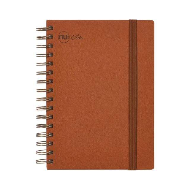 Nu Elite Premium Vegan Tan A4 Wiro Journal GOODS M&S   