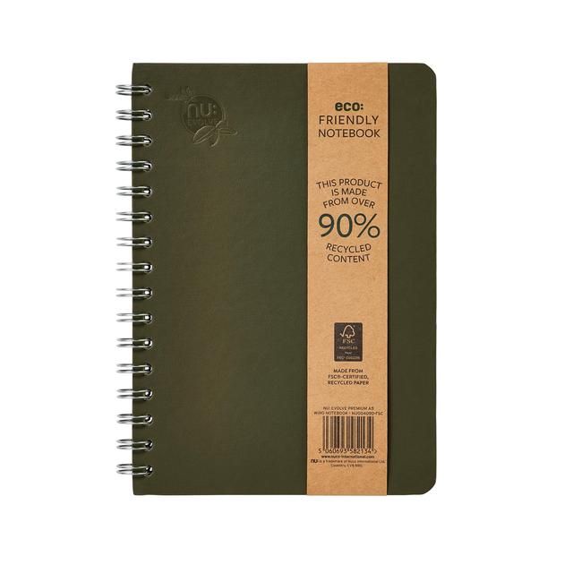 Nu Evolve Premium Green B5 Wiro Notebook GOODS M&S   