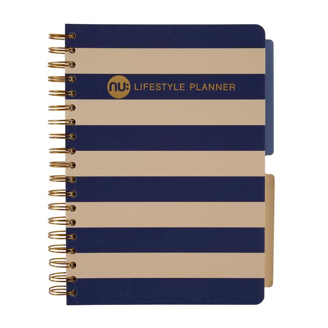 Nu Nautical Gold Stripe B5 Lifestyle Planner GOODS M&S   