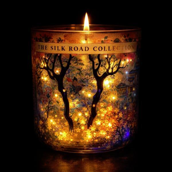 Candlelight Silk Road pomegranate cassis LED candle, UK version