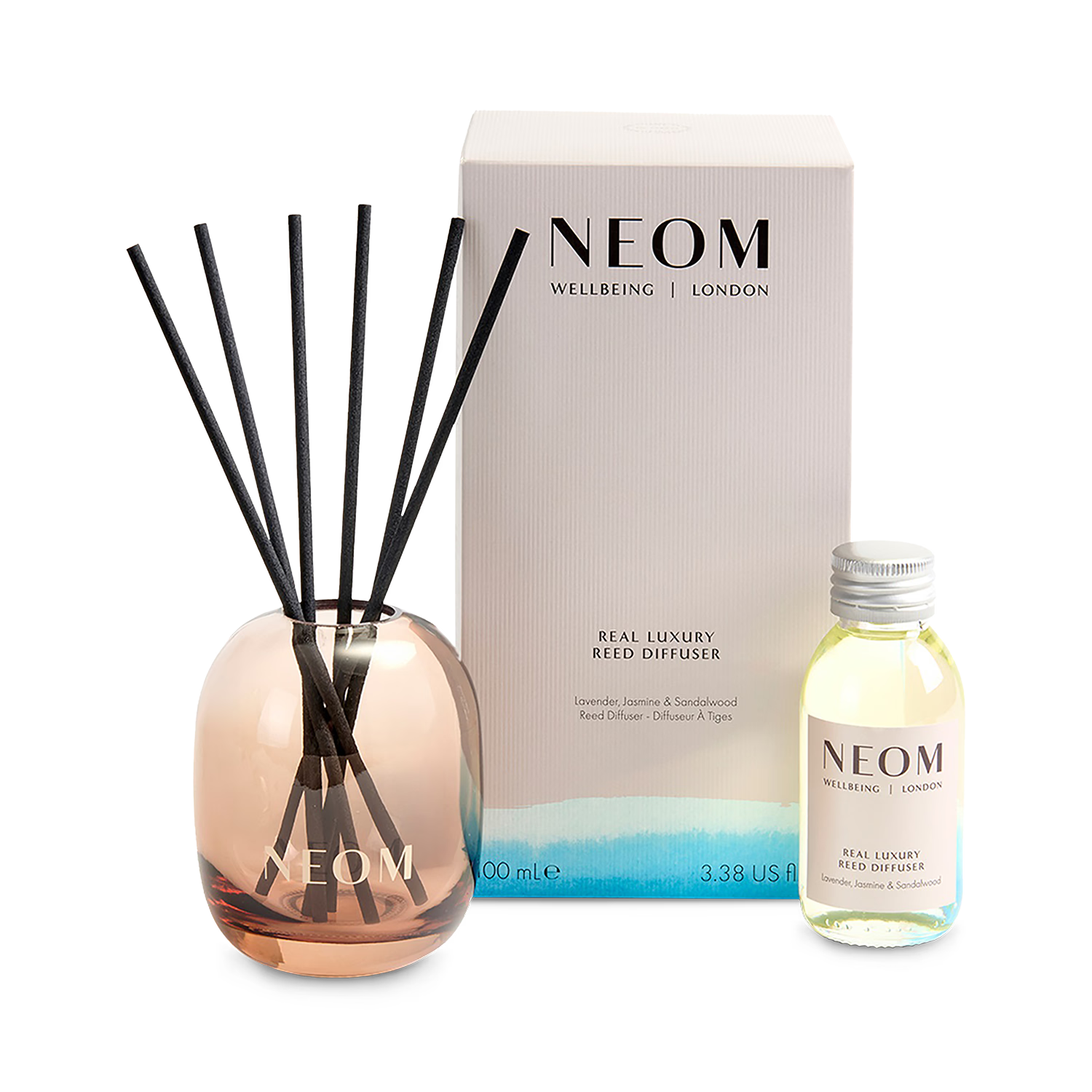 NEOM Real Luxury reed diffuser 100ml, imported from the UK