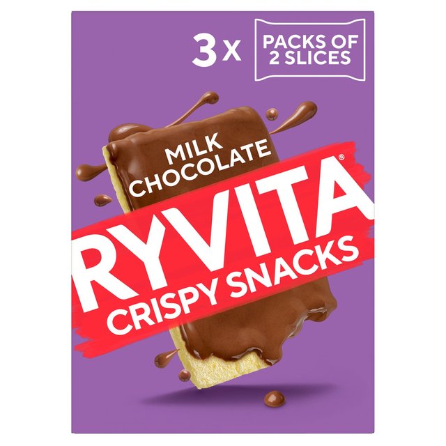 Ryvita Crispy Snacks Milk Chocolate Snack Packs   3 x 26g GOODS M&S   