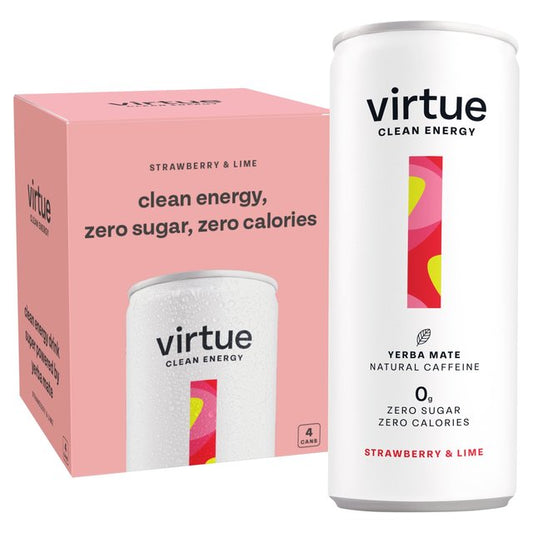 Virtue Clean Energy Strawberry & Lime 4x250ml   4 x 250ml