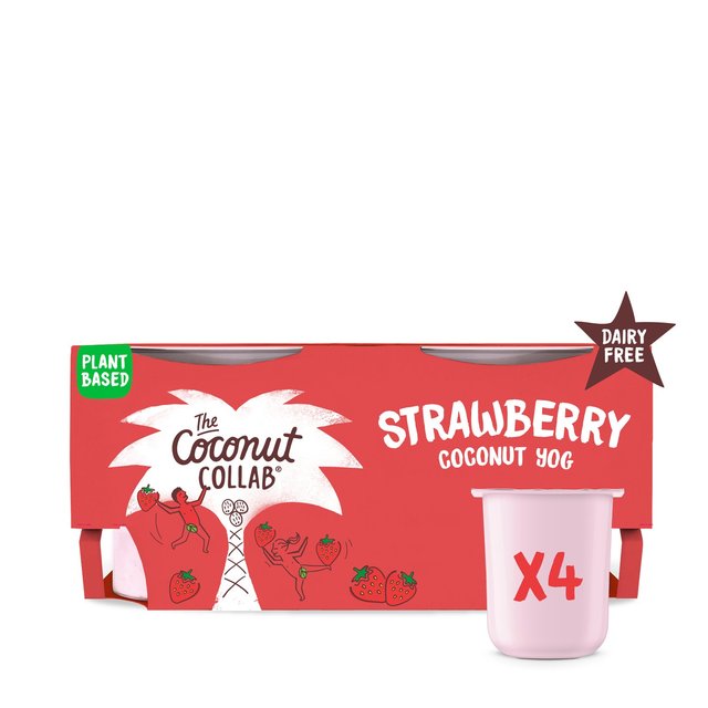 The Coconut Collab Strawberry Coconut Yog Kids   4 x 90g GOODS M&S   