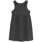 M&S Girls Jersey Heart Pocket School Pinafore 3-12 Years Grey GOODS M&S   