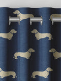 Emily Bond Peggy curtains dachshund print, UK version
