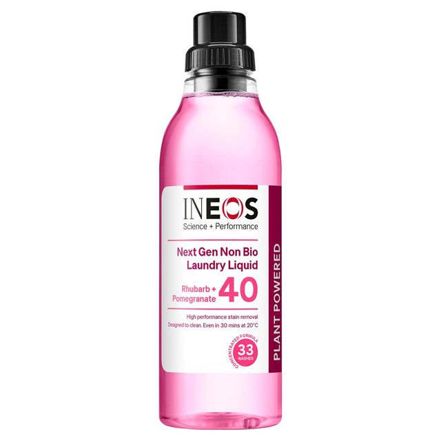 INEOS Non Bio Laundry Liquid Detergent Rhubarb + Pomegranate 33 Washes    1000ml