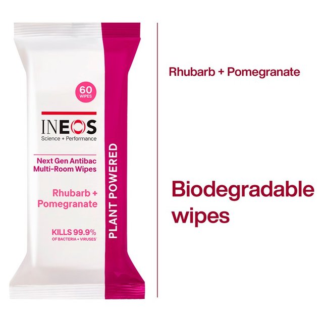 INEOS Antibac Multi-Room Surface Wipes Rhubarb + Pomegranate   60 per pack GOODS M&S   