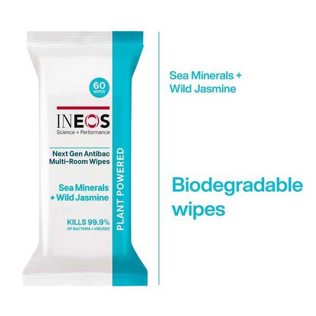 INEOS Antibac Multi-Room Surface Wipes Sea Minerals + Wild Jasmine   60 per pack