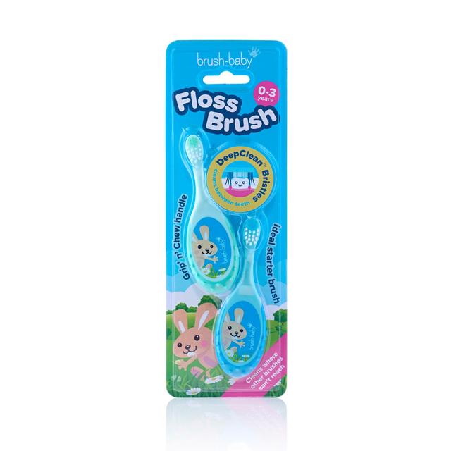 Brush-Baby Flossbrush 0-3 yrs Double Pack   2 per pack