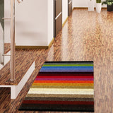 Linea Stripe Flatweave Rug multicoloured 66x100cm, UK version