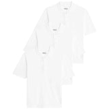 M&S 3pk Unisex Polo Shirt 3-14 Years White GOODS M&S   