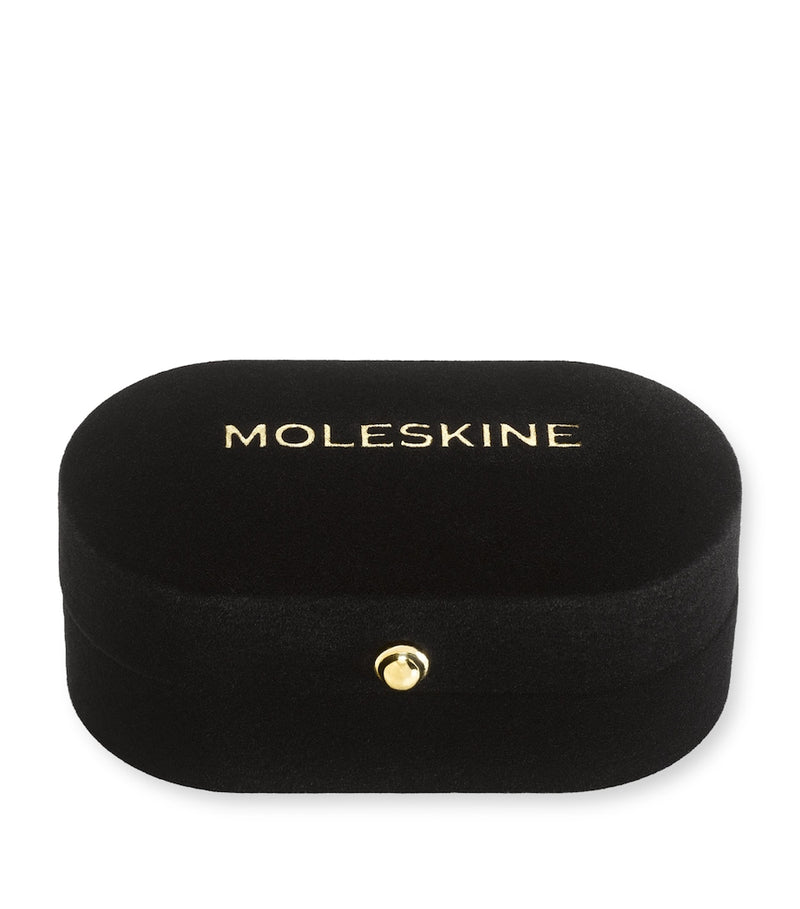 Moleskine gold-plated B notebook charm, imported from the UK