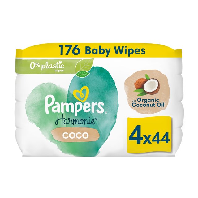 Pampers Harmonie Coco Baby Wipes X4   4 x 44 per pack GOODS M&S   