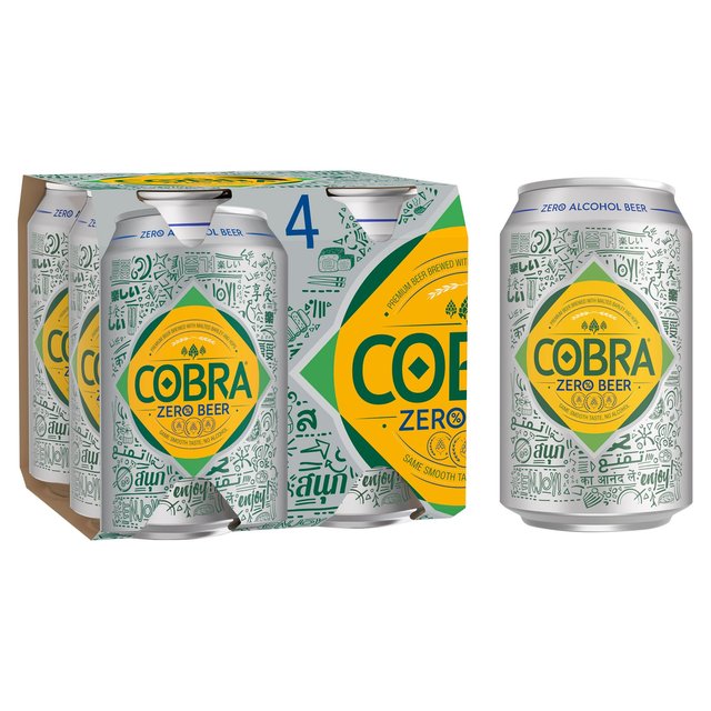 Cobra Zero Premium Alcohol Free Beer   4 x 330ml GOODS M&S   