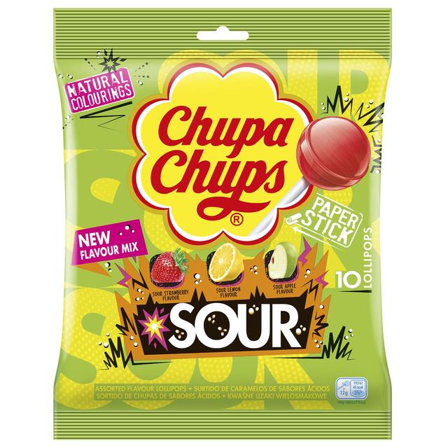 Chupa Chups Sour 10 Bag   10 per pack