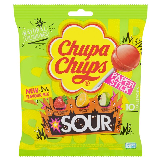 Chupa Chups Sour 10 Bag   10 per pack