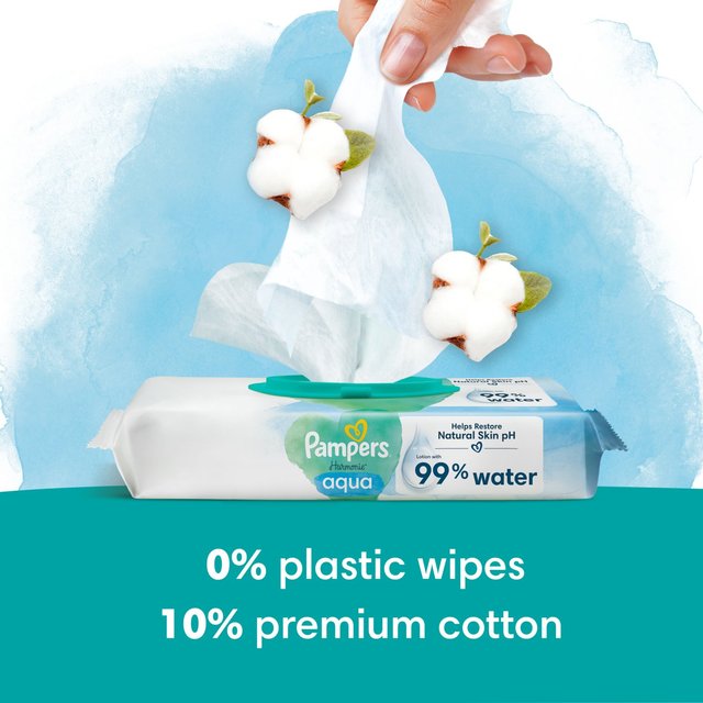 Pampers Harmonie  Aqua Plastic Free Baby Wipes X9   9 x 48 per pack GOODS M&S   