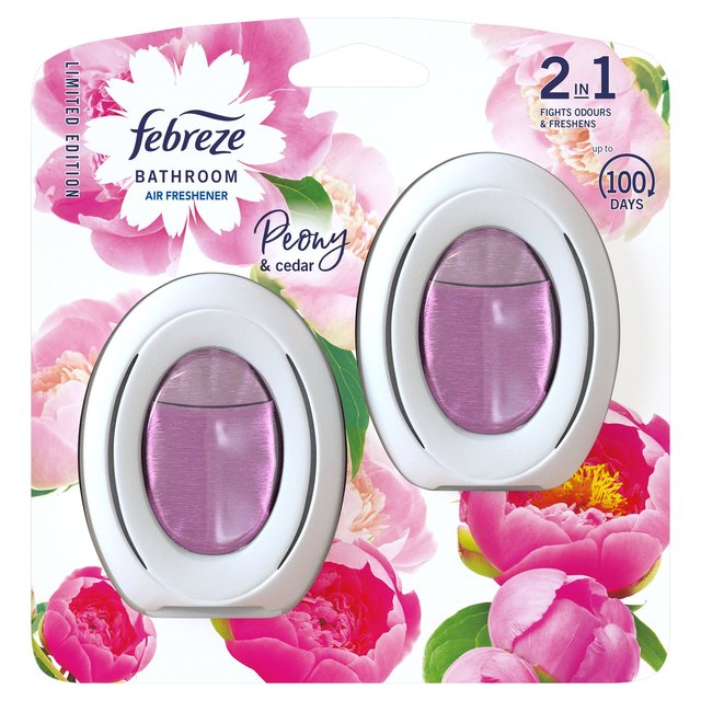 Febreze Bathroom Twin Air Freshener Peony & Cedar   2 per pack GOODS M&S   