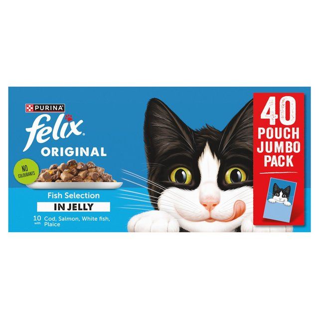 Felix Original Fish Selection in Jelly Wet Cat Food   40 x 85g GOODS M&S   