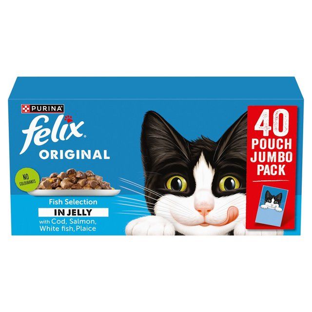 Felix Original Fish Selection in Jelly Wet Cat Food   40 x 85g GOODS M&S   