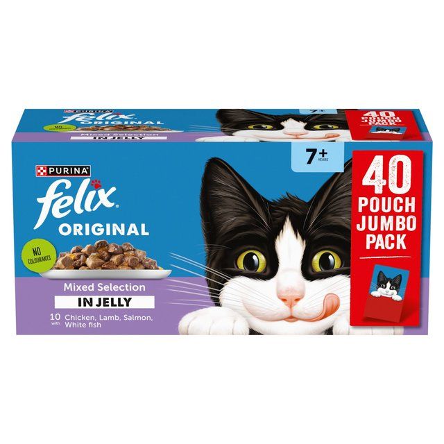 Felix Original Senior 7+ Mixed Selection in Jelly Wet Cat Food   40 x 85g GOODS M&S   