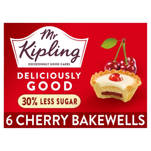 Mr Kipling Deliciously Good Cherry Bakewells   6 per pack