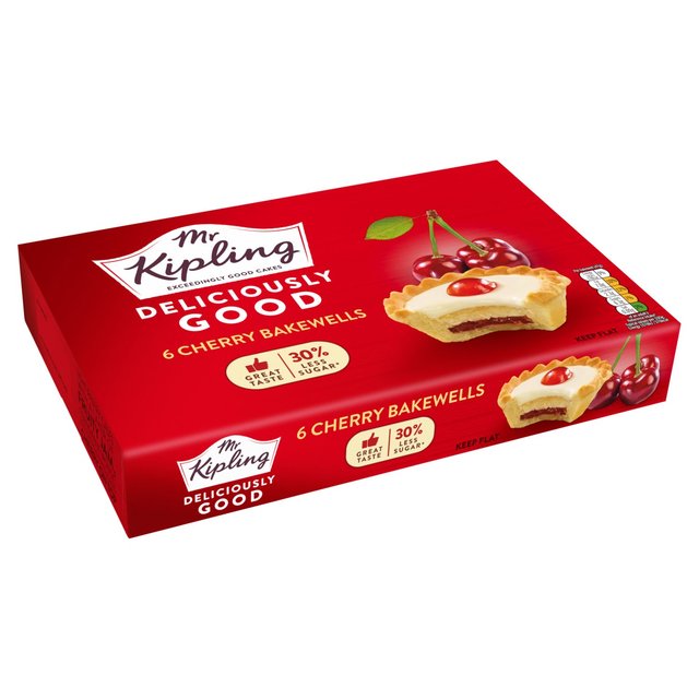 Mr Kipling Deliciously Good Cherry Bakewells   6 per pack GOODS M&S   