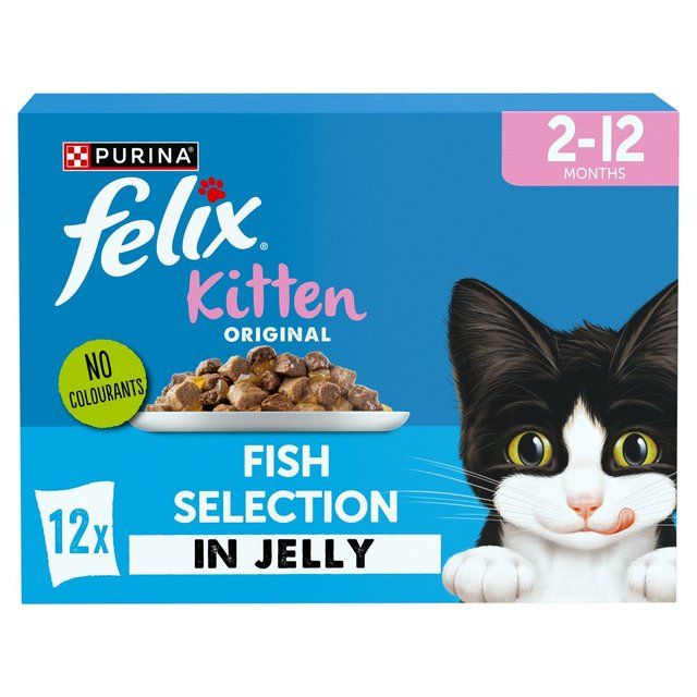 Felix Original Kitten Fish Selection in Jelly Wet Cat Food   12 x 85g