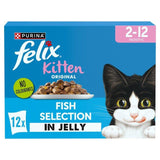 Felix Original Kitten Fish Selection in Jelly Wet Cat Food   12 x 85g GOODS M&S   