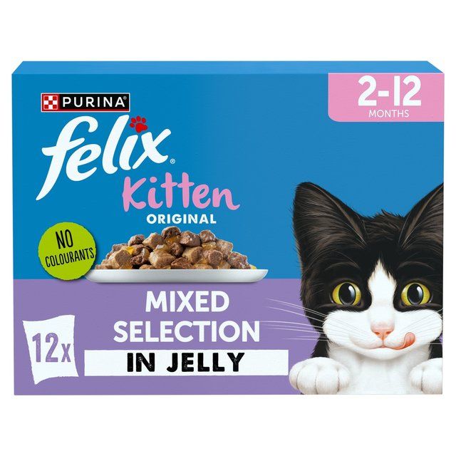 Felix Original Kitten Mixed Selection in Jelly Wet Cat Food   12 x 85g GOODS M&S   